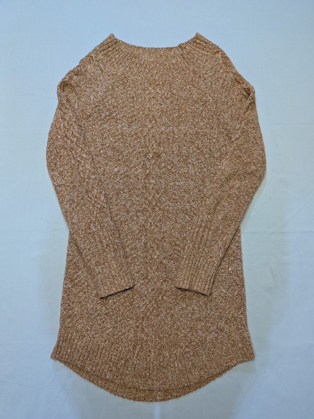 Prana Cadwell Knit Tunic Sweater Women's Size M Rust-Brown Organic Cotton Blend